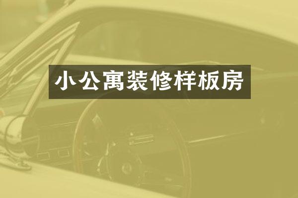 小公寓装修样板房