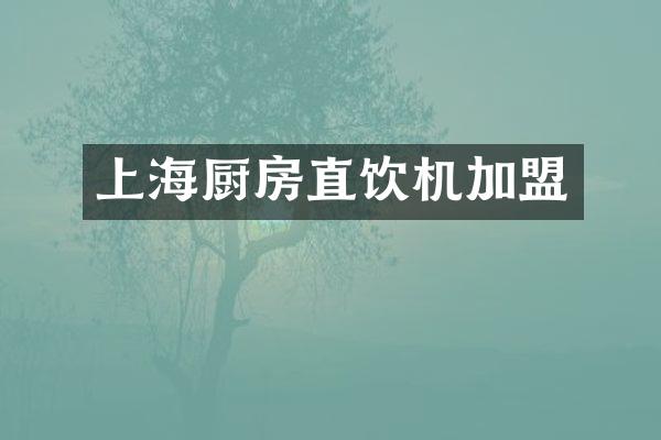 上海厨房直饮机加盟