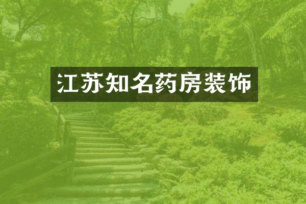 江苏知名药房装饰