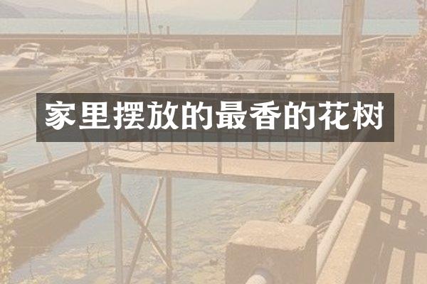 家里摆放的最香的花树