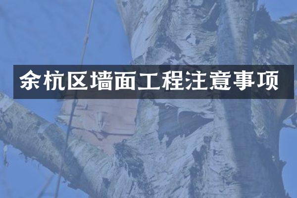 余杭区墙面工程注意事项