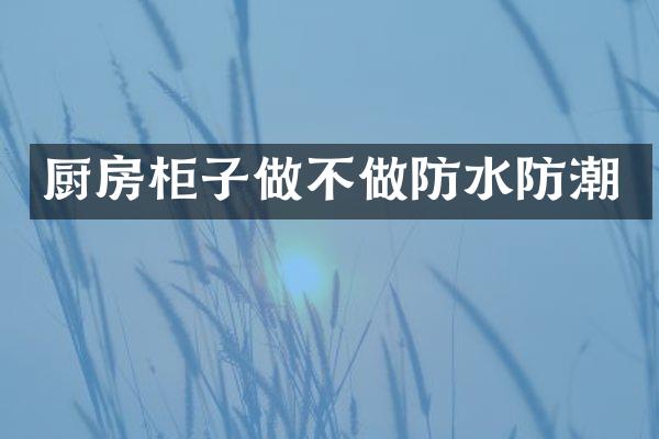 厨房柜子做不做防水防潮
