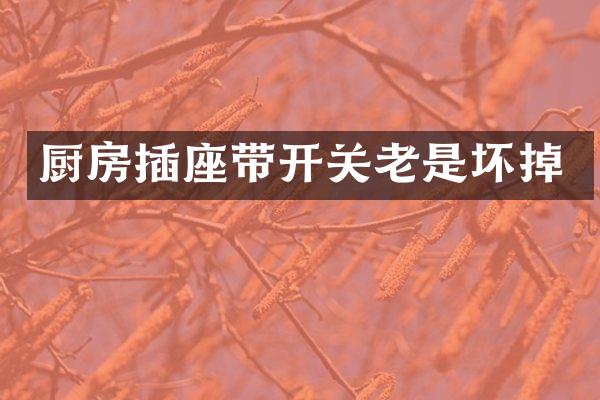 厨房插座带开关老是坏掉