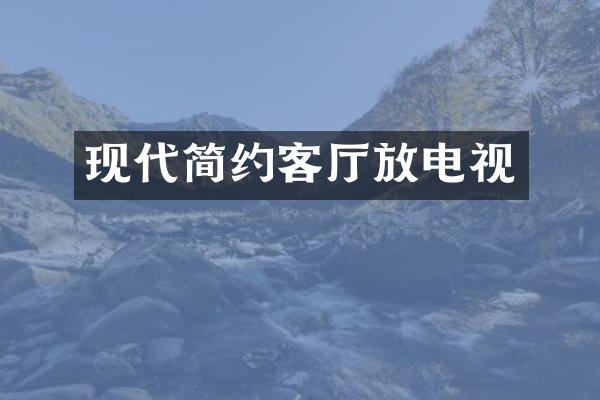 现代简约客厅放电视