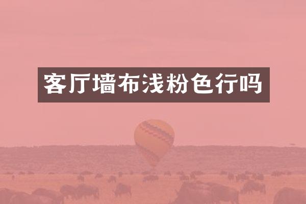 客厅墙布浅粉色行吗