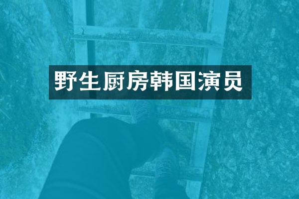 野生厨房韩国演员