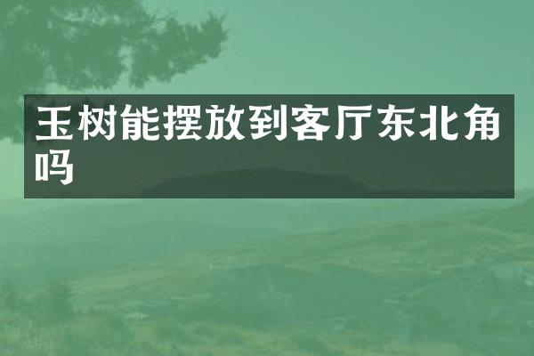 玉树能摆放到客厅东北角吗
