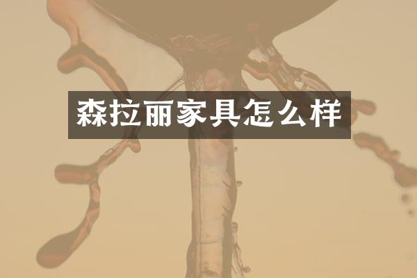 森拉丽家具怎么样