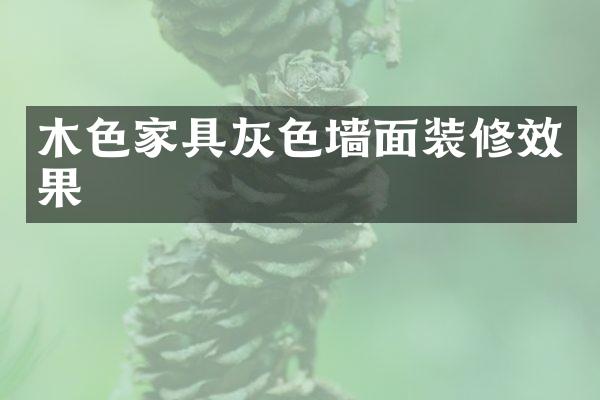 木色家具灰色墙面装修效果