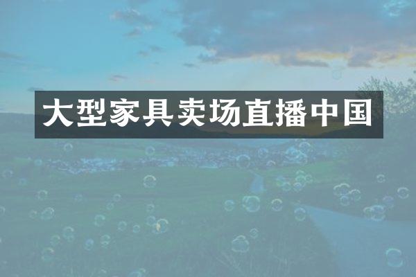 大型家具卖场直播中国