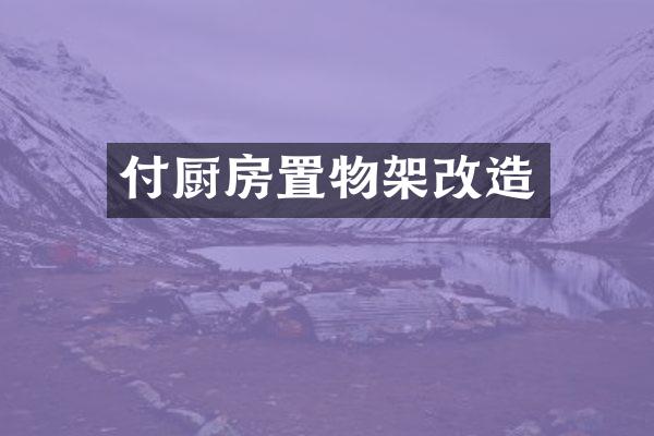 付厨房置物架改造