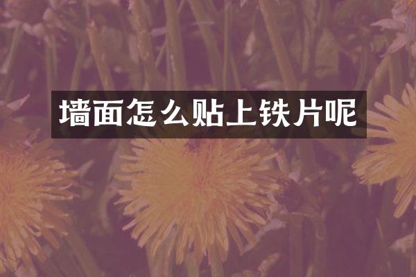 墙面怎么贴上铁片呢