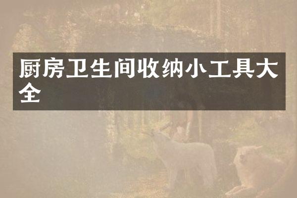 厨房卫生间收纳小工具大全