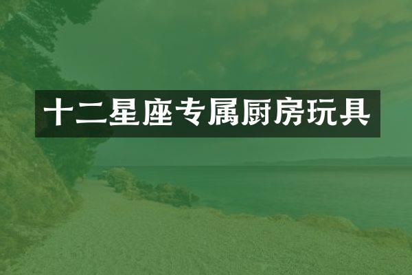 十二星座专属厨房玩具