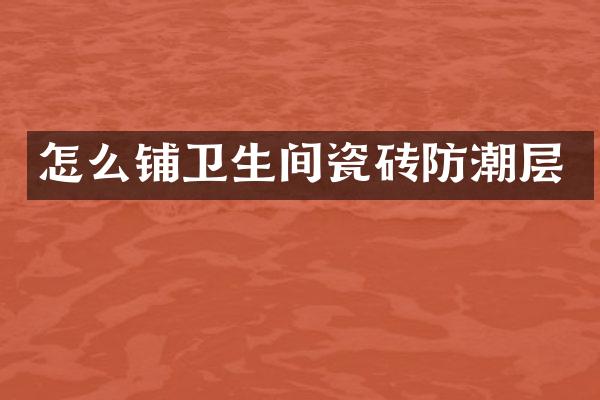 怎么铺卫生间瓷砖防潮层