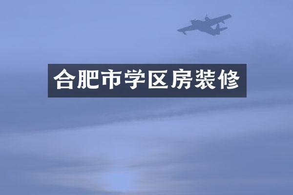 合肥市学区房装修