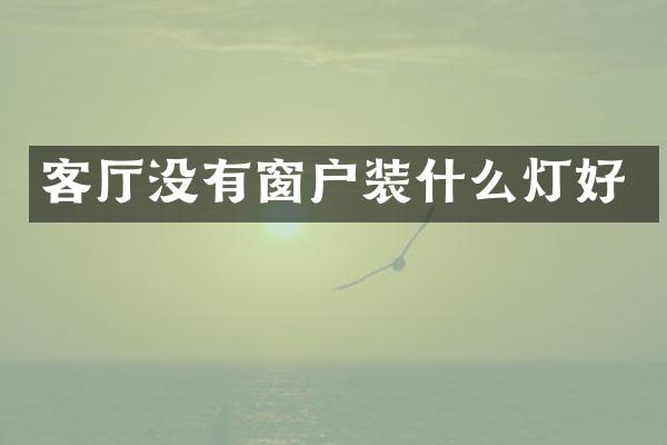 客厅没有窗户装什么灯好