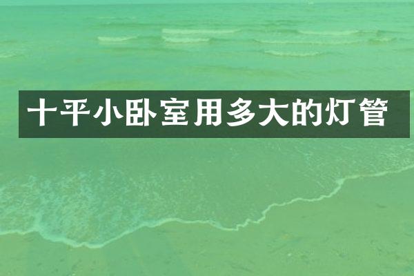 十平小卧室用多大的灯管