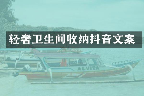 轻奢卫生间收纳抖音文案