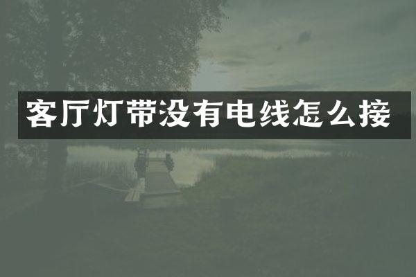 客厅灯带没有电线怎么接