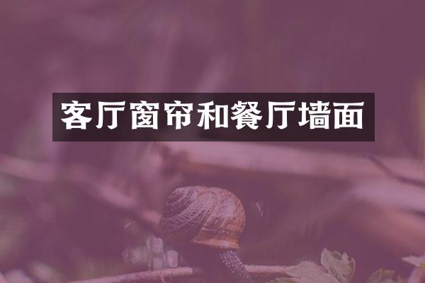 客厅窗帘和餐厅墙面