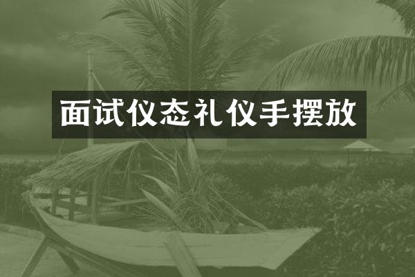 面试仪态礼仪手摆放