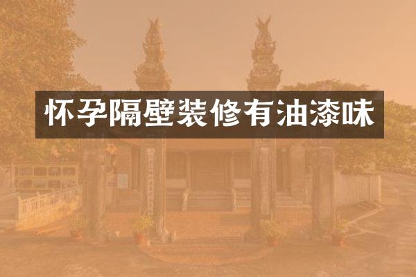 怀孕隔壁装修有油漆味