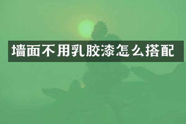 墙面不用乳胶漆怎么搭配