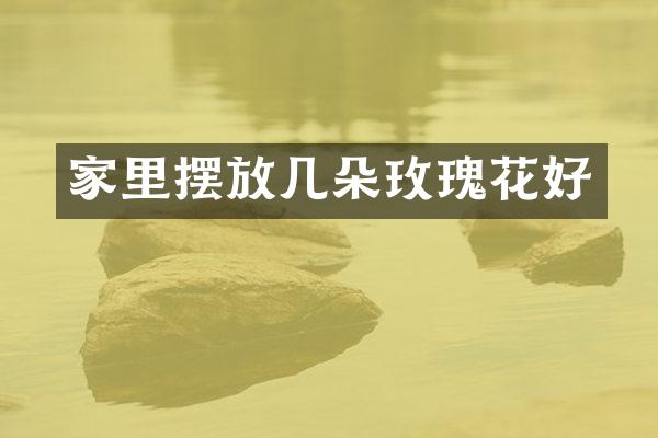 家里摆放几朵玫瑰花好
