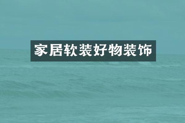 家居软装好物装饰