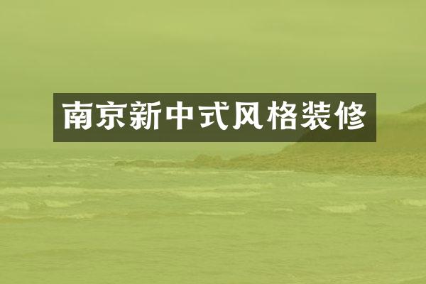 南京新中式风格装修