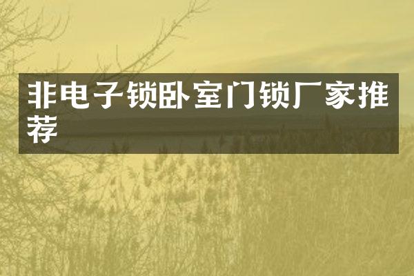 非电子锁卧室门锁厂家推荐