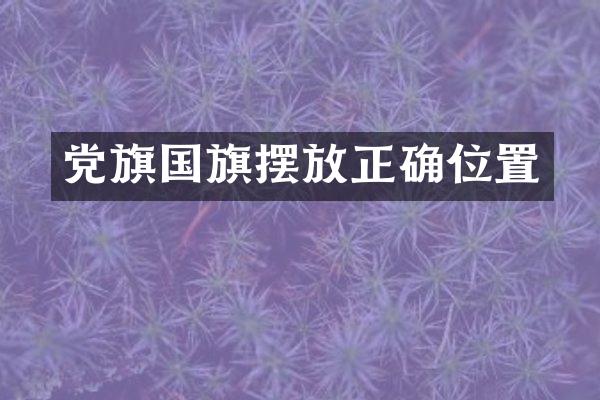 党旗国旗摆放正确位置
