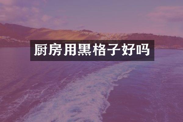 厨房用黑格子好吗