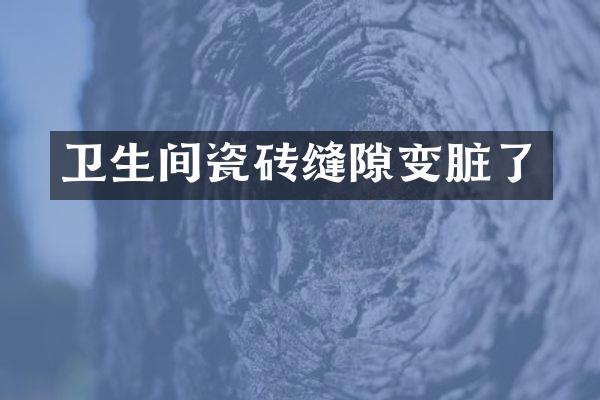 卫生间瓷砖缝隙变脏了