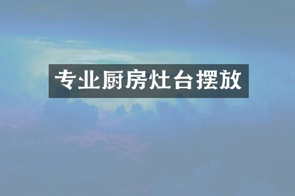 专业厨房灶台摆放