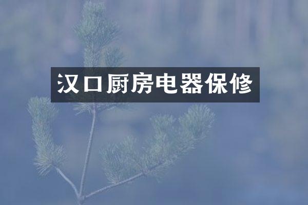 汉口厨房电器保修