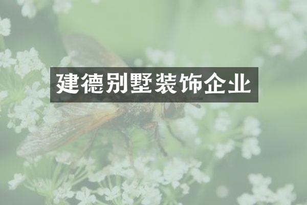 建德别墅装饰企业