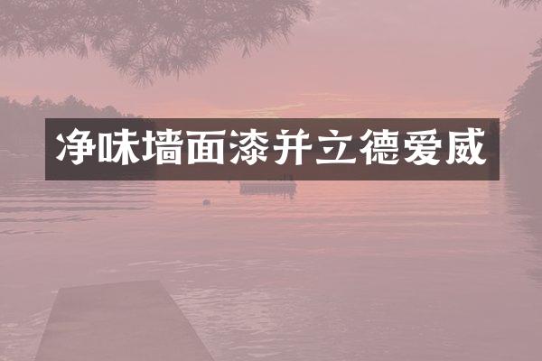 净味墙面漆并立德爱威