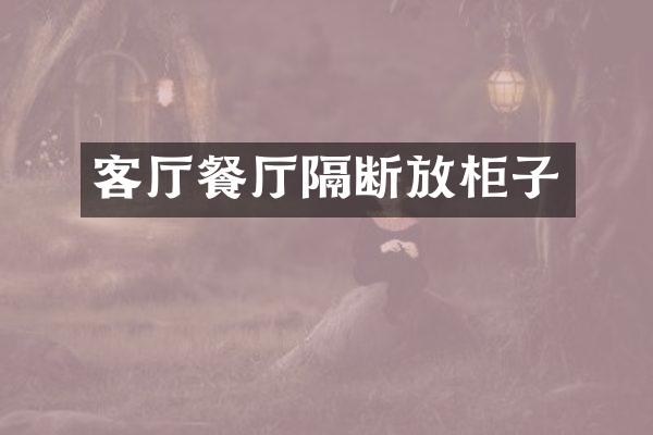 客厅餐厅隔断放柜子