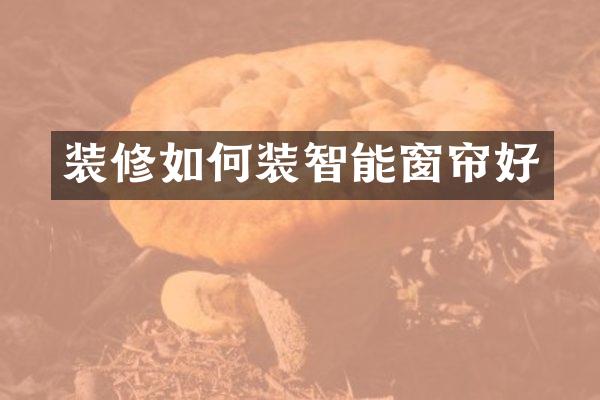 装修如何装智能窗帘好