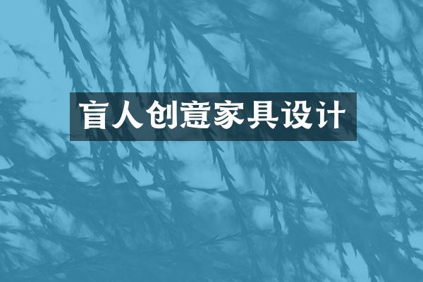 盲人创意家具设计