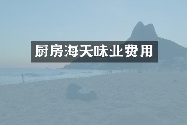 厨房海天味业费用