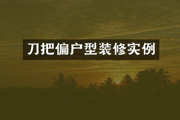 刀把偏户型装修实例
