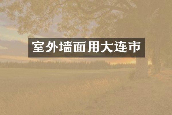 室外墙面用大连市