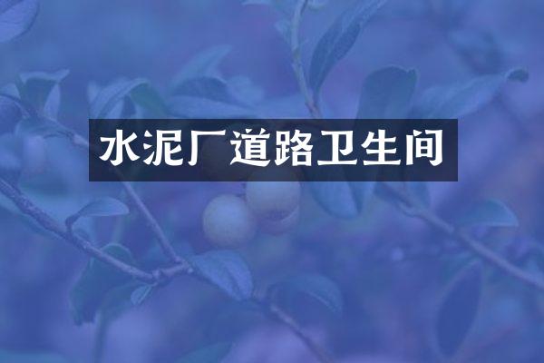 水泥厂道路卫生间
