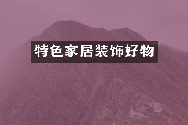 特色家居装饰好物