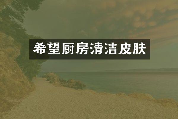 希望厨房清洁皮肤