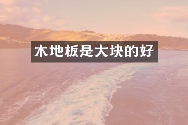 木地板是大块的好