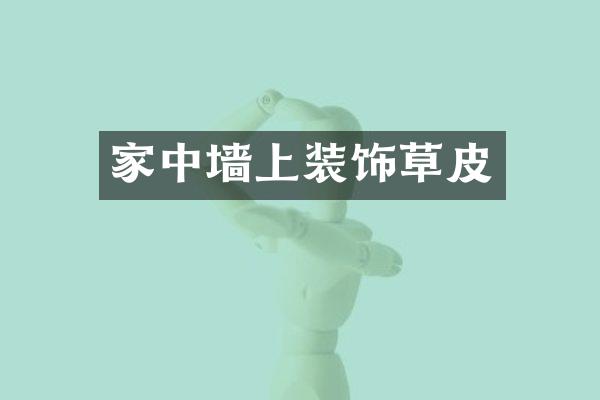 家中墙上装饰草皮